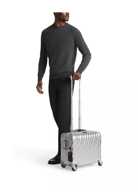 Premium Silver Aluminum Business Carry-On Luggage with Removable Organizer
