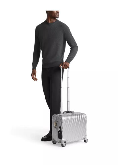 Premium Silver Aluminum Business Carry-On Luggage with Removable Organizer