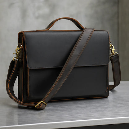 Vintage Full-Grain Leather Briefcase