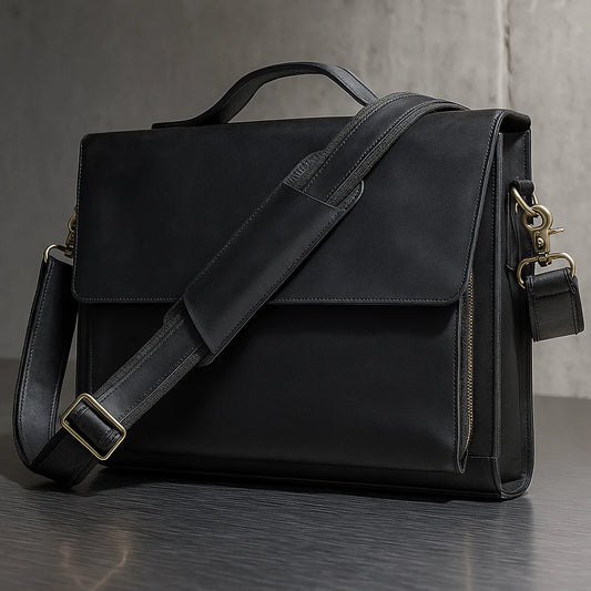 Vintage Full-Grain Leather Briefcase