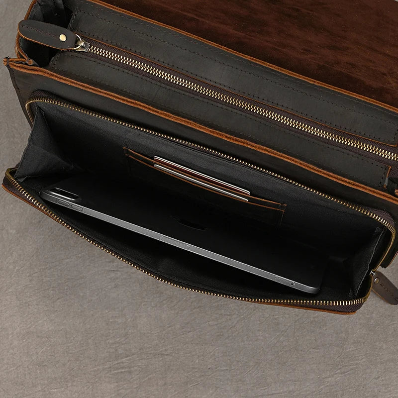 Vintage Full-Grain Leather Briefcase