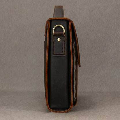 Vintage Full-Grain Leather Briefcase