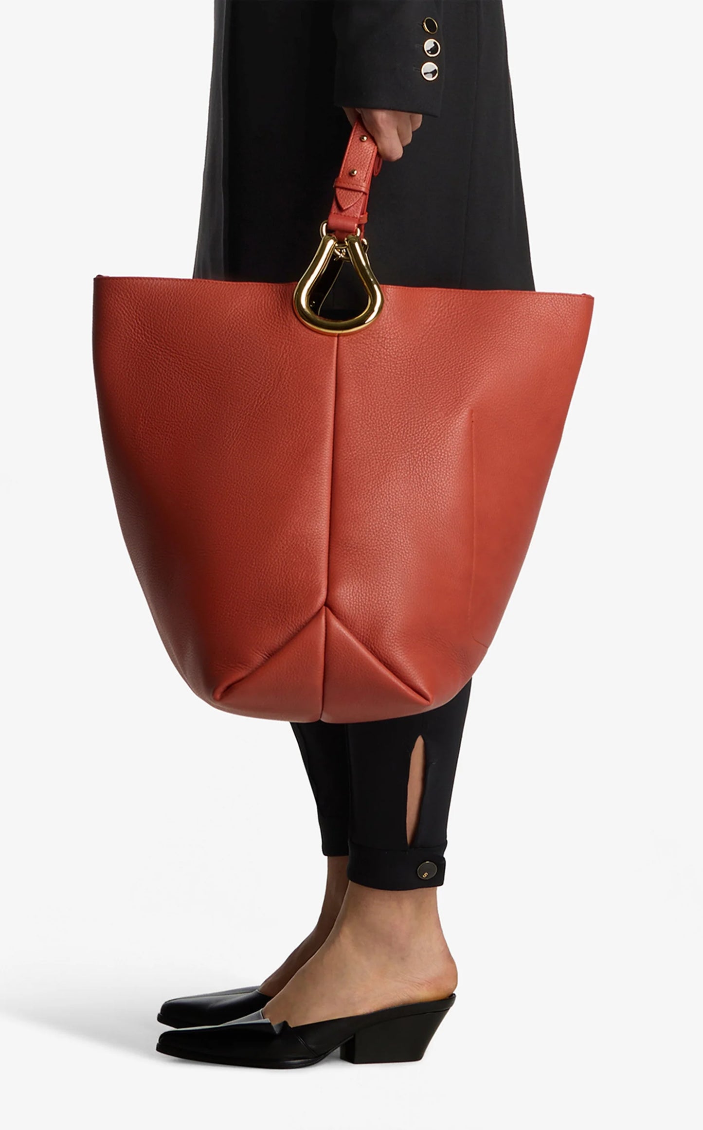Soft Grained Leather Hobo Tote