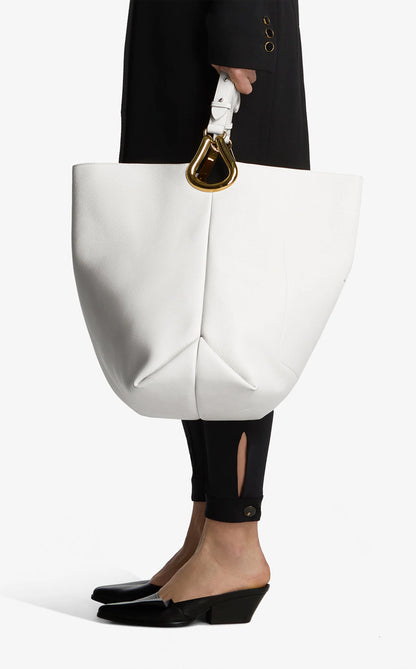 Soft Grained Leather Hobo Tote