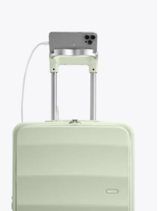 Sage Green Multi-Functional Carry-On Suitcase