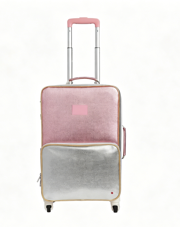 Sparkling Pink & Silver Soft-Sided Kids' Rolling Luggage