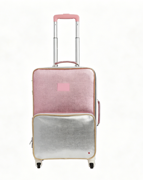 Sparkling Pink & Silver Soft-Sided Kids' Rolling Luggage